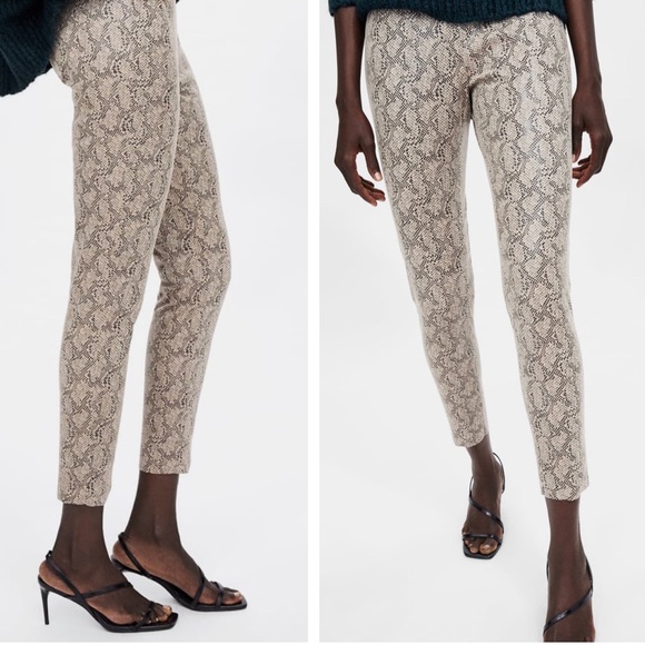 Zara Pants - ZARA • Faux Snake Skin Legging Pants